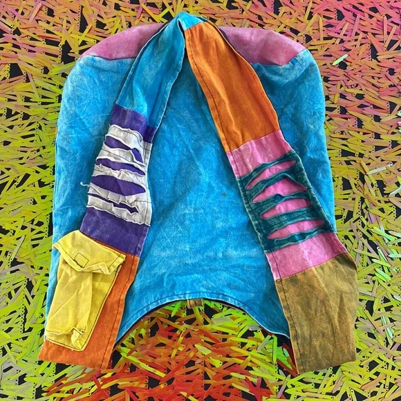 Peace sign & Flowers long shoulder bag - Picture 2 of 16